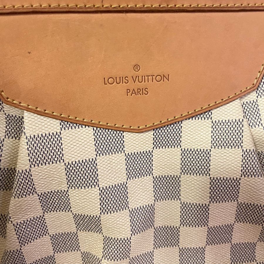 LOUIS VUITTON 路易威登 肩背包 格紋Damier Azur Damier Siracusa PM 白色-2