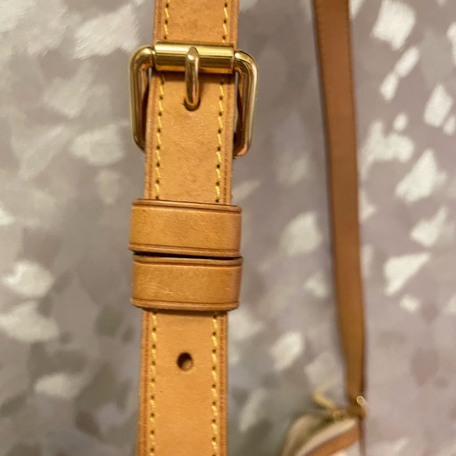 LOUIS VUITTON 路易威登 肩背包 格紋Damier Azur Damier Siracusa PM 白色-10