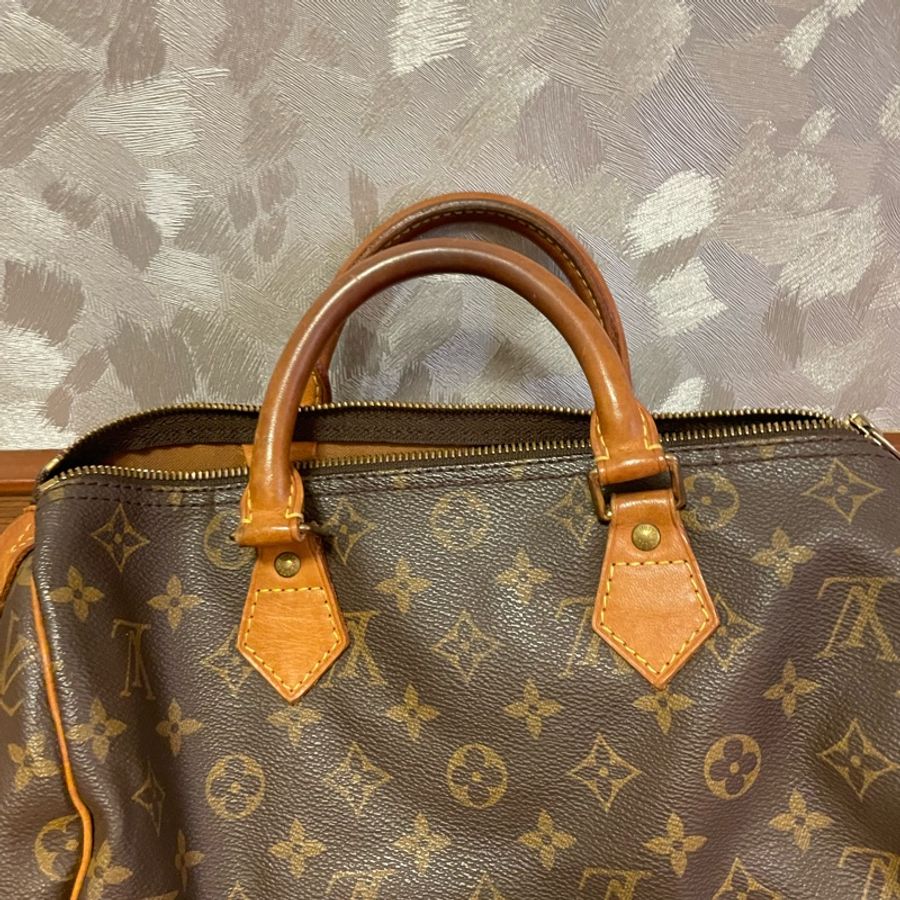 LOUIS VUITTON 路易威登 波士頓包 老花Monogram Speedy 25棕色 Pvc  二手-0