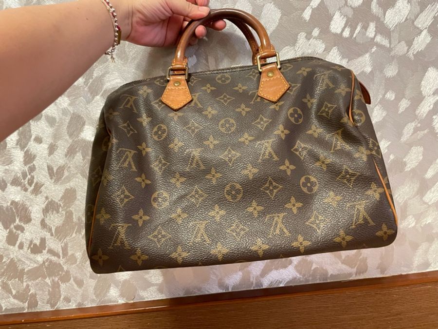 LOUIS VUITTON 路易威登 波士頓包 老花Monogram Speedy 25棕色 Pvc  二手-1
