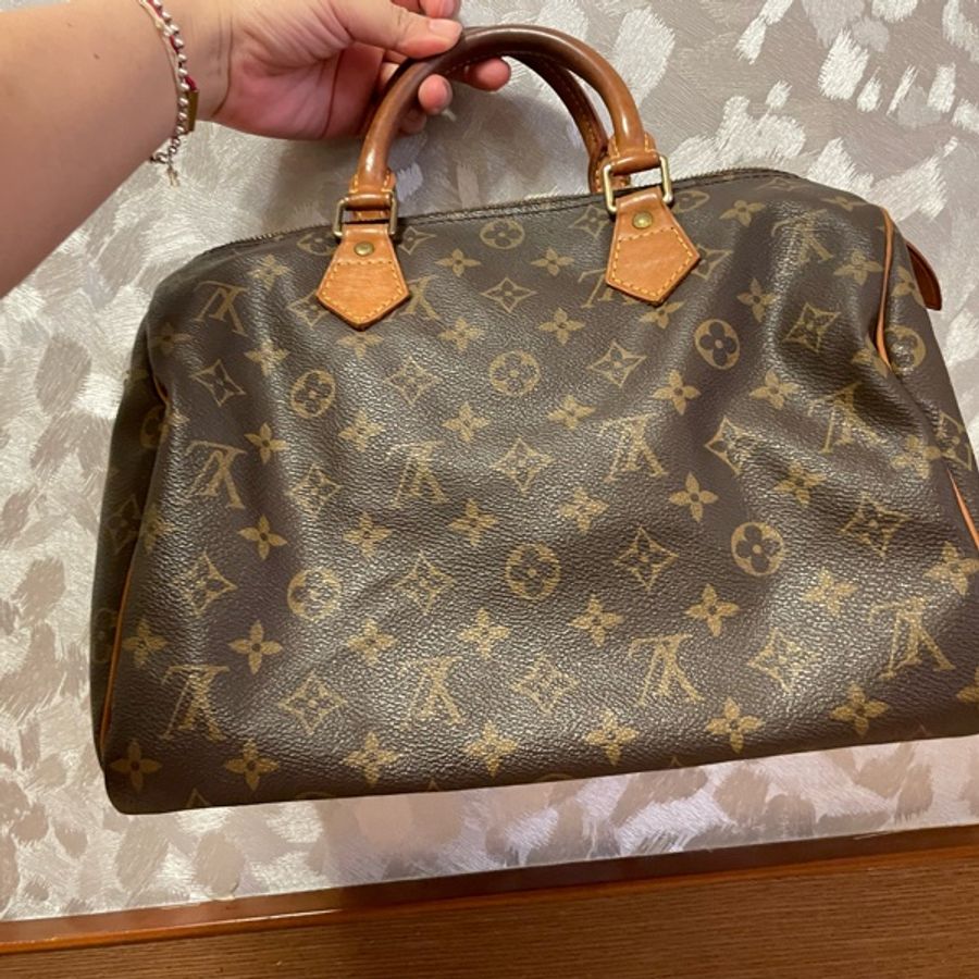 LOUIS VUITTON 路易威登 波士頓包 老花Monogram Speedy 25棕色 Pvc  二手-6