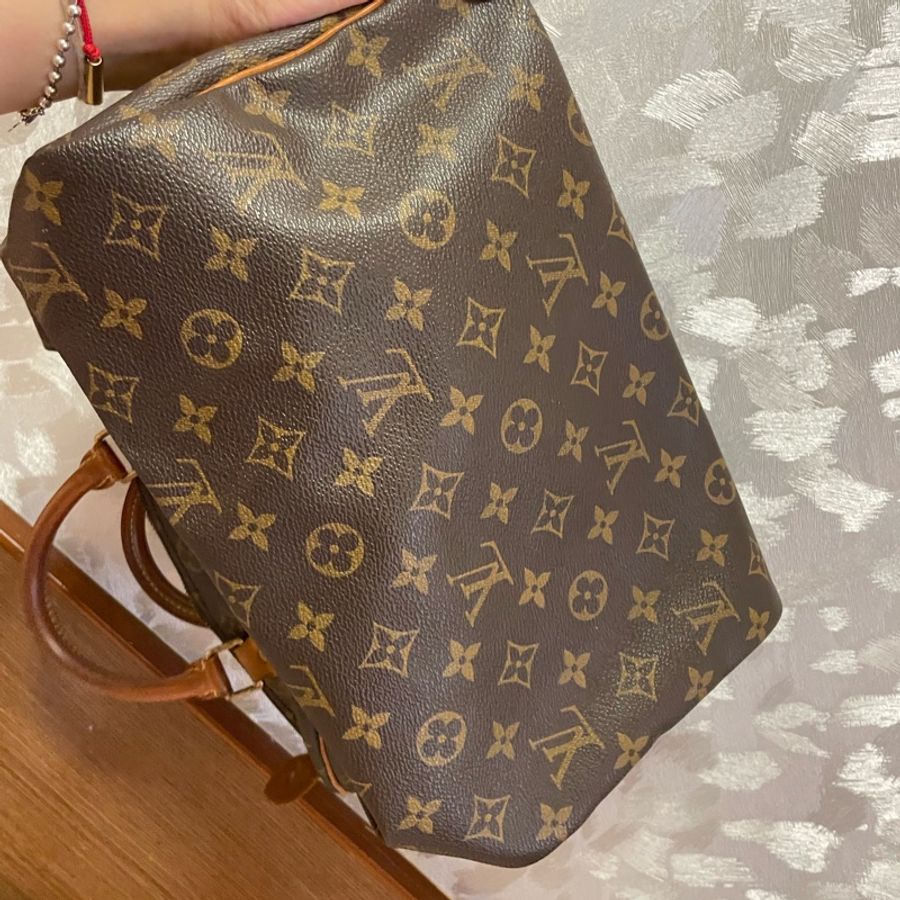 LOUIS VUITTON 路易威登 波士頓包 老花Monogram Speedy 25棕色 Pvc  二手-7