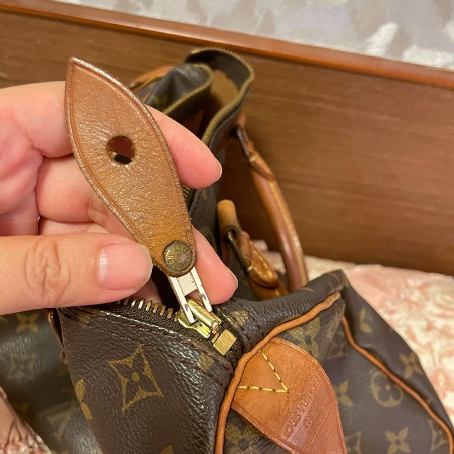 LOUIS VUITTON 路易威登 波士頓包 老花Monogram Speedy 25棕色 Pvc  二手-9
