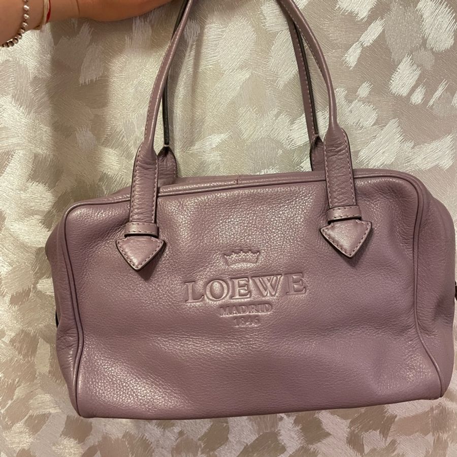 西班牙品牌【LOEWE】Heritage紫色💜 手提包 肩背包(全新)-0