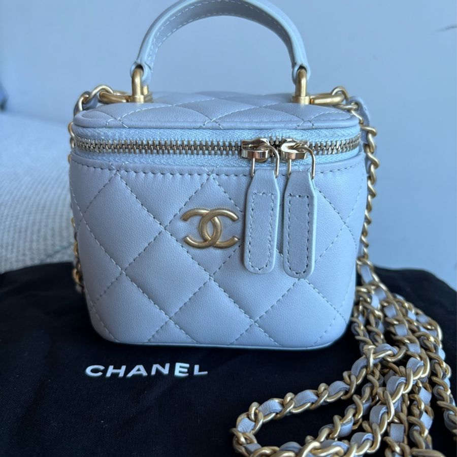 Chanel 提把款 小方盒-5