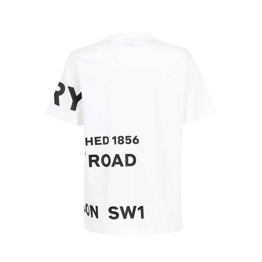 * Burberry Horseferry Print Cotton Oversized T-Shirt for Women in White - 8048748-White (Size: M)-1