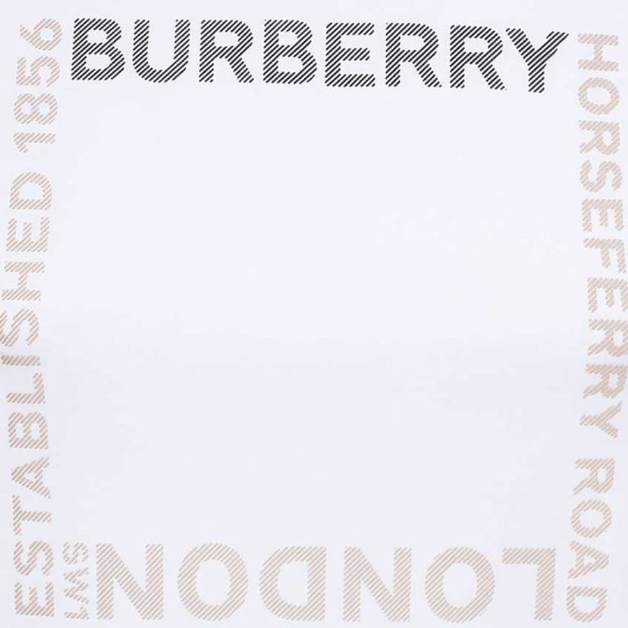 * Burberry Horseferry Square Print Cotton T-Shirt for Women in White - 8064473-White (Size: S)-2