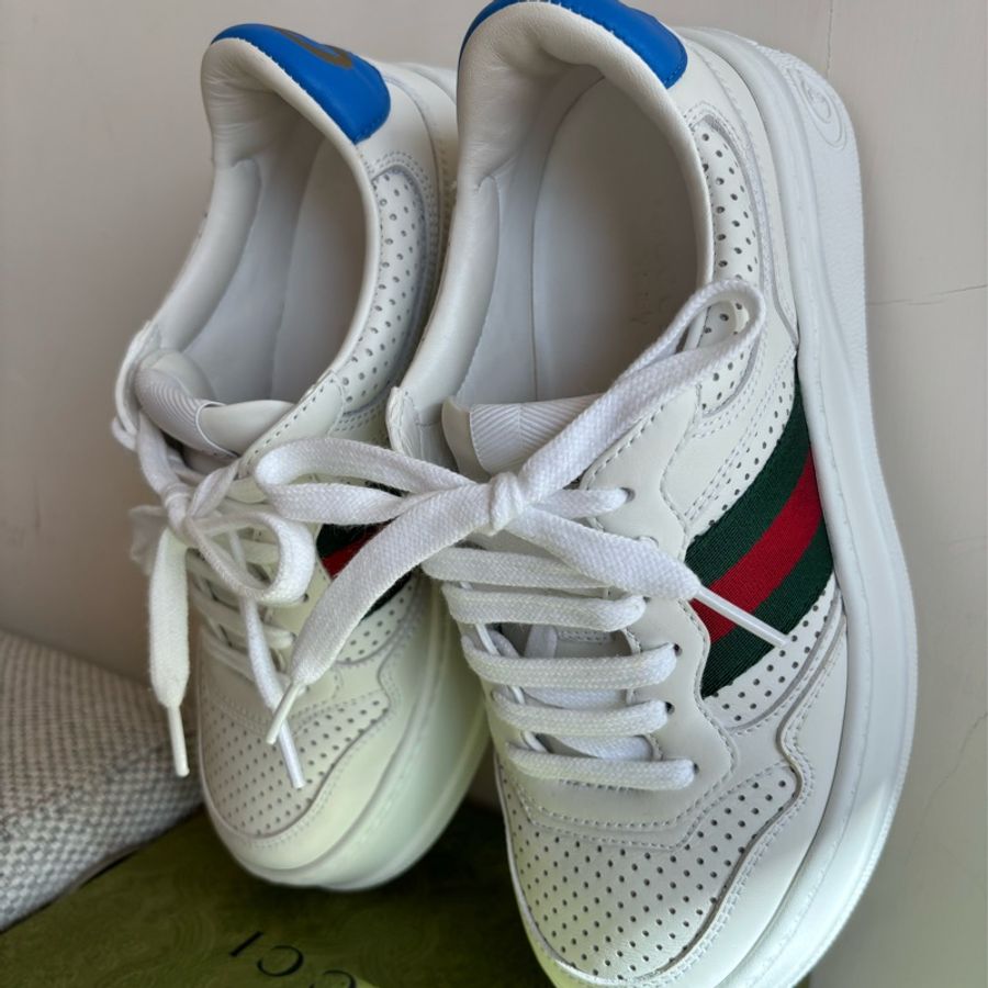 GUCCI 條紋配色經典小白鞋-4