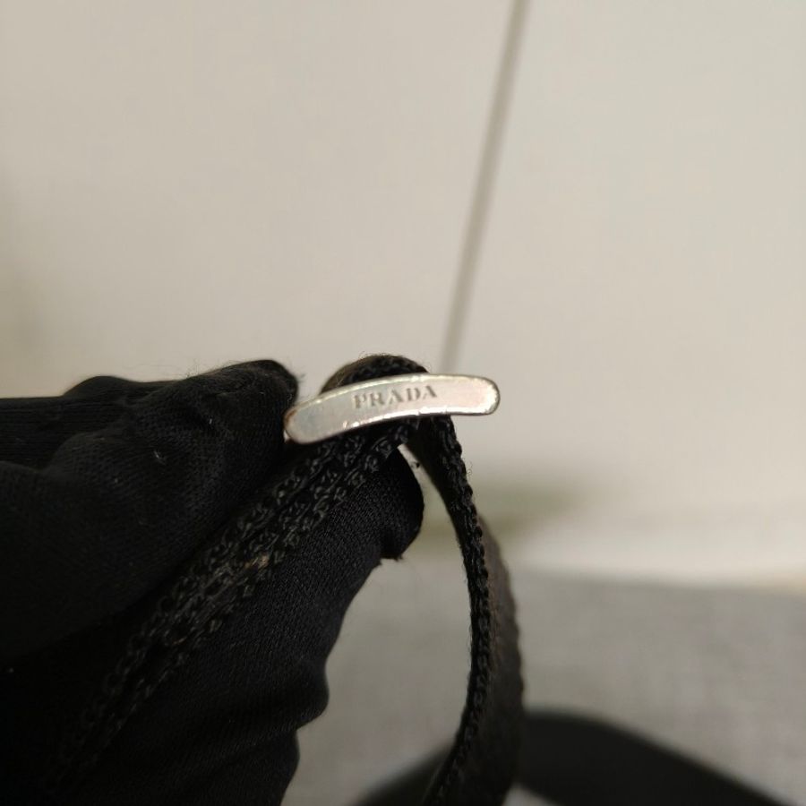 【🐍蛇吧拉系】🧧新春甜甜價至2/3🧧㊣✨PRADA✨普拉達 黑色 輕量 帆布 皮革 單釦 掀蓋式 郵差包 肩背包 斜背包 /二手包/二手精品/保證正品🌳二手樹屋🌳-30