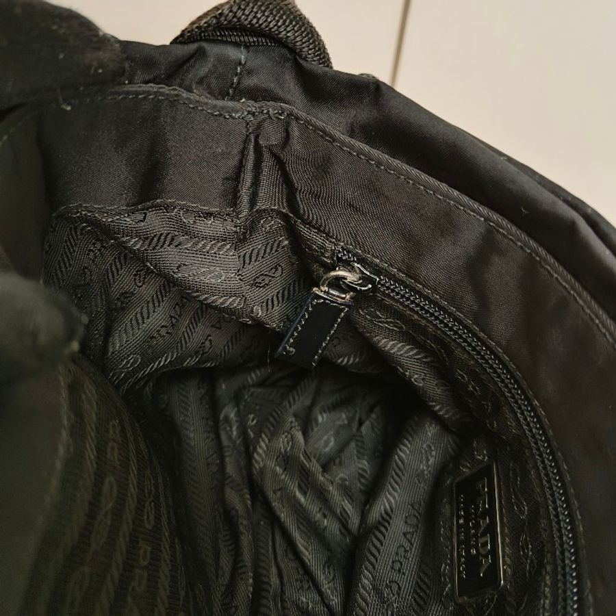 【🐍蛇吧拉系】🧧新春甜甜價至2/3🧧㊣✨PRADA✨普拉達 黑色 輕量 帆布 皮革 單釦 掀蓋式 郵差包 肩背包 斜背包 /二手包/二手精品/保證正品🌳二手樹屋🌳-39