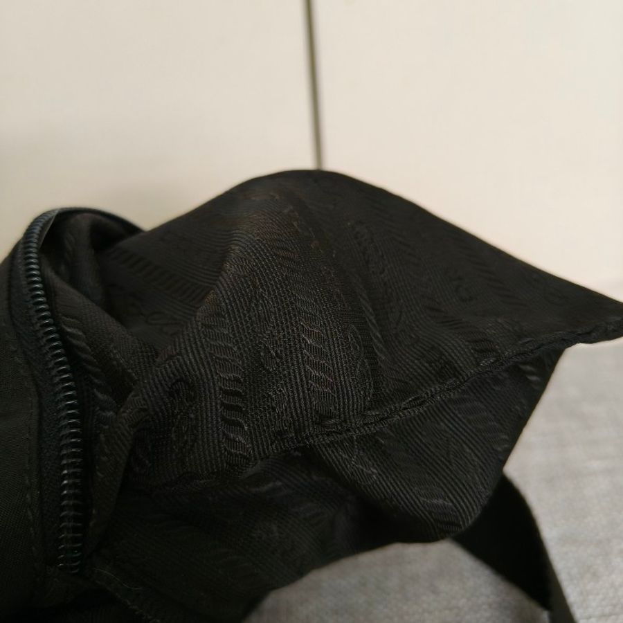 【🐍蛇吧拉系】🧧新春甜甜價至2/3🧧㊣✨PRADA✨普拉達 黑色 輕量 帆布 皮革 單釦 掀蓋式 郵差包 肩背包 斜背包 /二手包/二手精品/保證正品🌳二手樹屋🌳-44