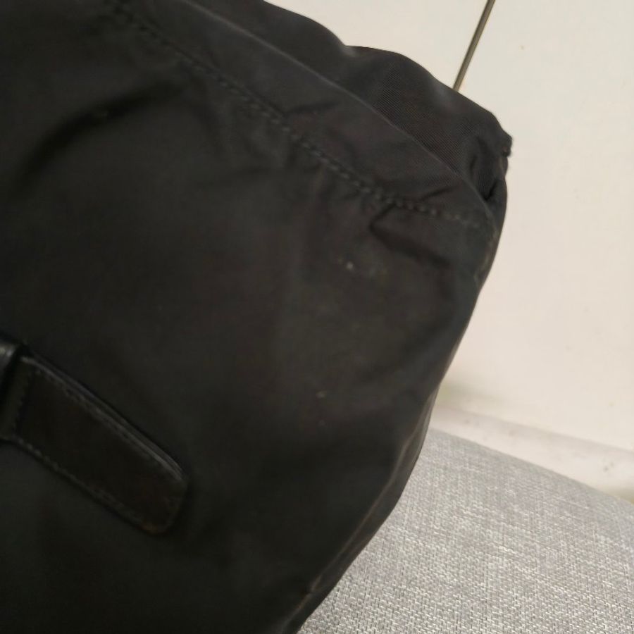 【🐍蛇吧拉系】🧧新春甜甜價至2/3🧧㊣✨PRADA✨普拉達 黑色 輕量 帆布 皮革 單釦 掀蓋式 郵差包 肩背包 斜背包 /二手包/二手精品/保證正品🌳二手樹屋🌳-46