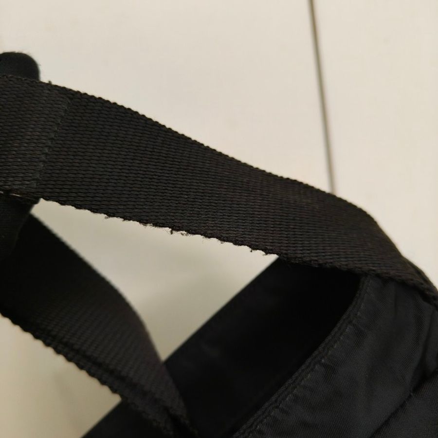 【🐍蛇吧拉系】🧧新春甜甜價至2/3🧧㊣✨PRADA✨普拉達 黑色 輕量 帆布 皮革 單釦 掀蓋式 郵差包 肩背包 斜背包 /二手包/二手精品/保證正品🌳二手樹屋🌳-49