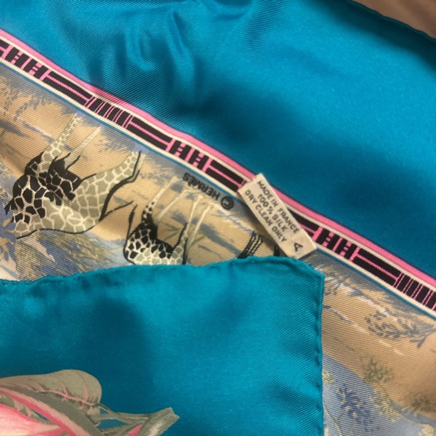 二手VINTAGE HERMES SILK SCARF "TROPIQUES"-6
