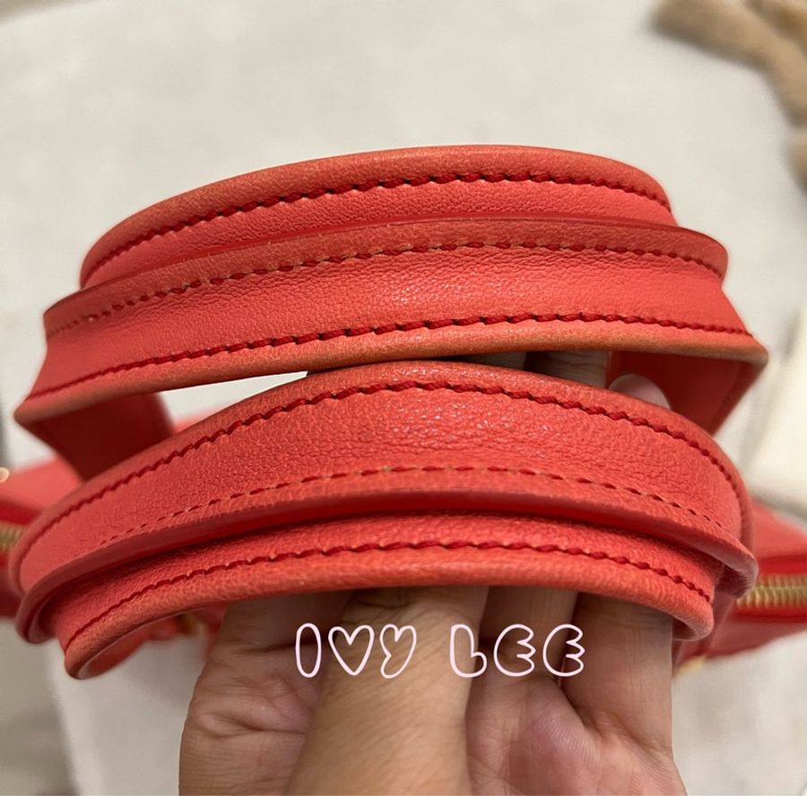CHLOE 女士皮革 手提包 肩背包 斜背包 珊瑚紅 胭脂紅,二手精品-3