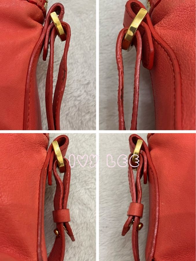 CHLOE 女士皮革 手提包 肩背包 斜背包 珊瑚紅 胭脂紅,二手精品-25