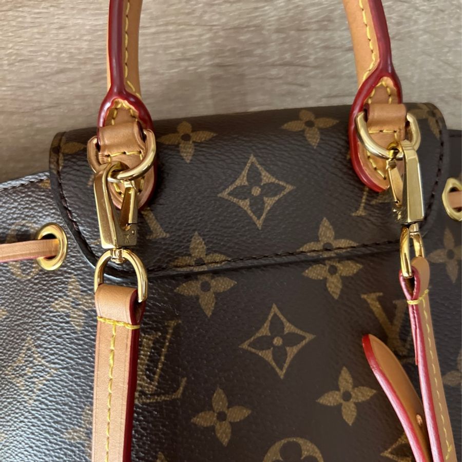 LV M45502 Montsouris BB 老花皮革後背包-10