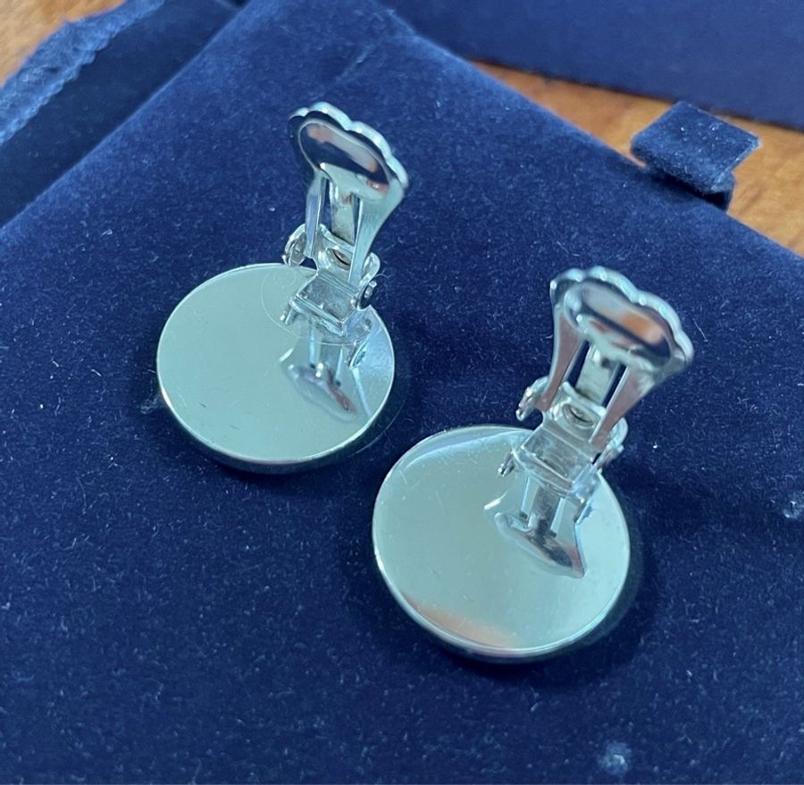 burberry 經典戰馬logo 夾式耳環-4