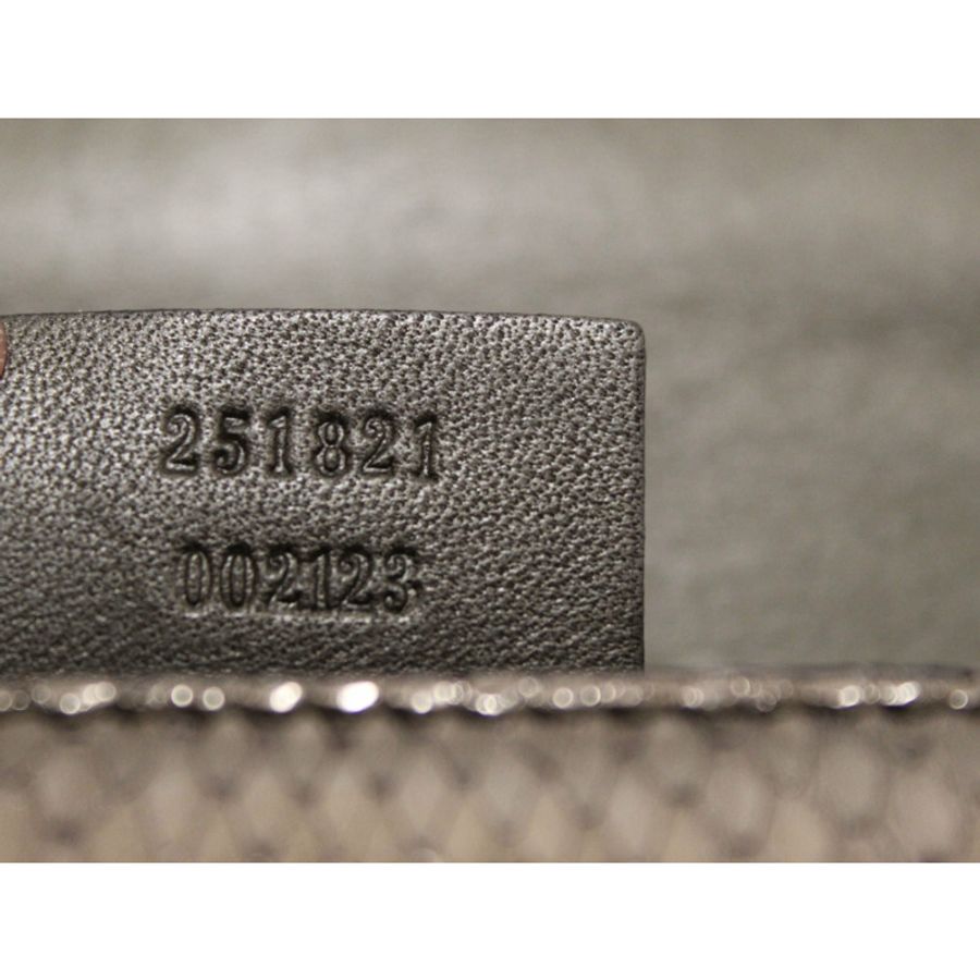 Gucci Metallic Python Leather 1973 Chain Small Shoulder Bag-10