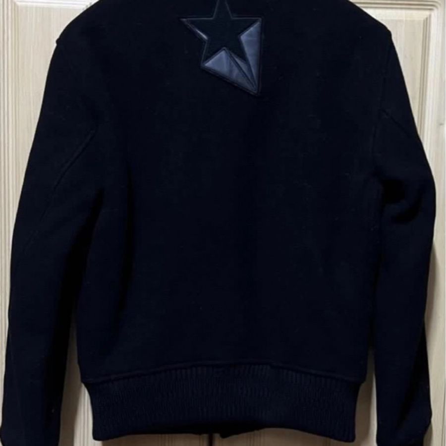 車銀優同款外套 Burberry Logo-patch Wool Blend College Jacket-1
