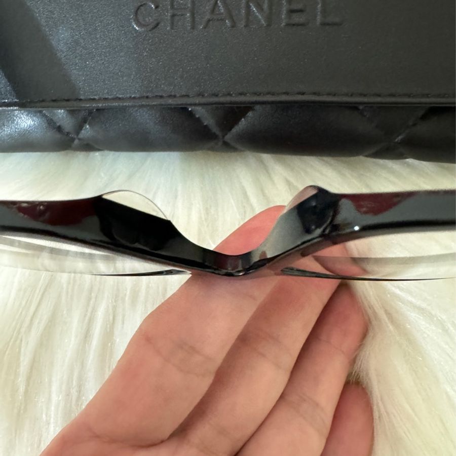 CHANEL 香奈兒黑框兩側字母平光眼鏡-16