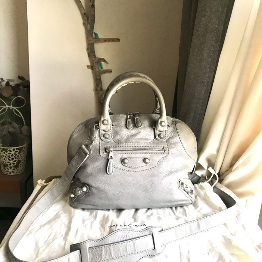 機車包系列-小包💝Balenciaga巴黎世家-機車mini🌠貝殼包/手提/斜背/側背🌠正品🌠況好🌠 率性又🉑️❤️-3