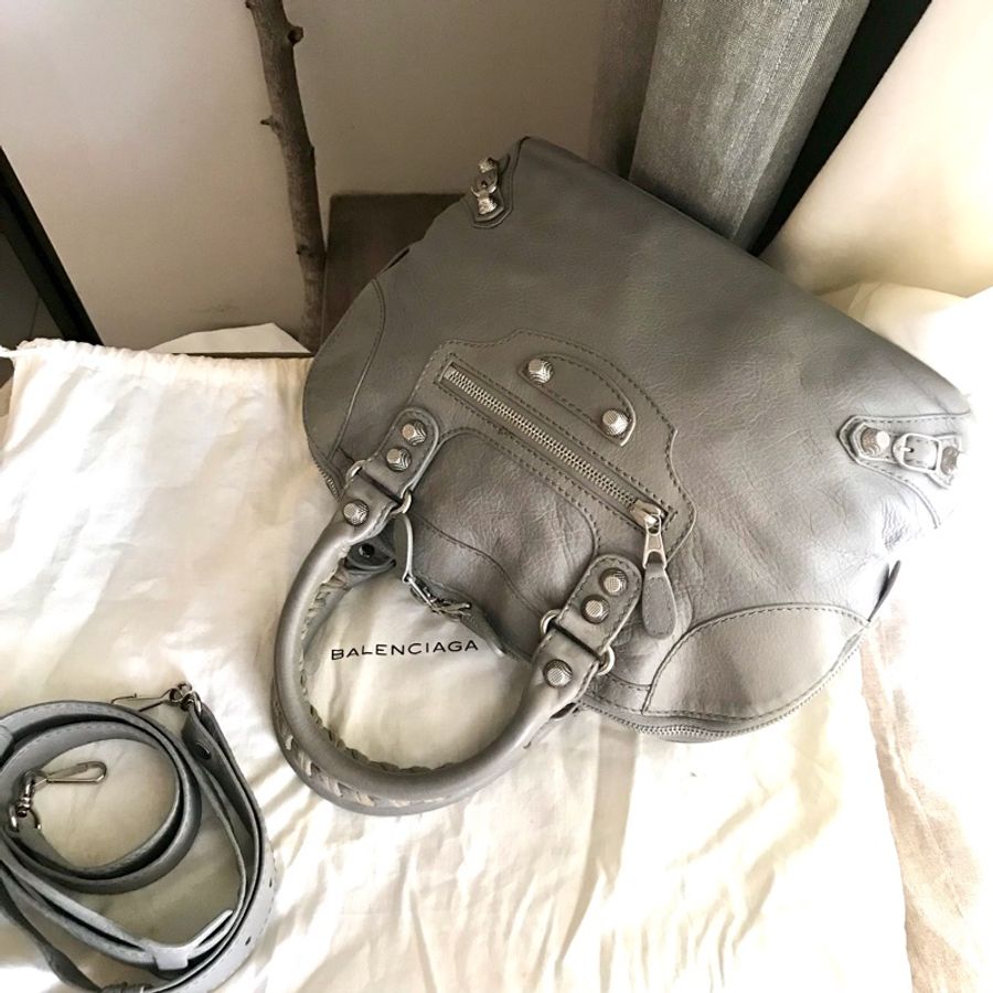 機車包系列-小包💝Balenciaga巴黎世家-機車mini🌠貝殼包/手提/斜背/側背🌠正品🌠況好🌠 率性又🉑️❤️-6