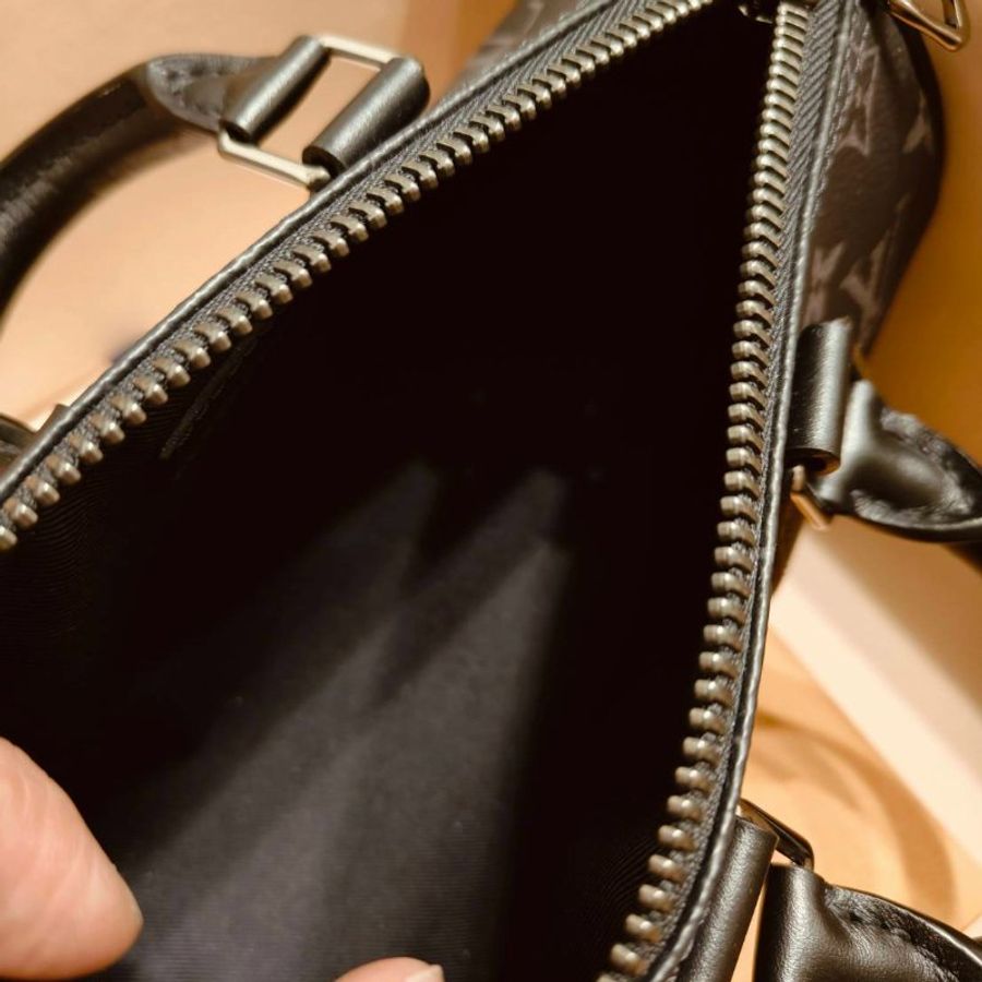 【絕版全新】LOUIS VUITTON 黑色老花 M45947 KEEPALL XS 手提斜背-4