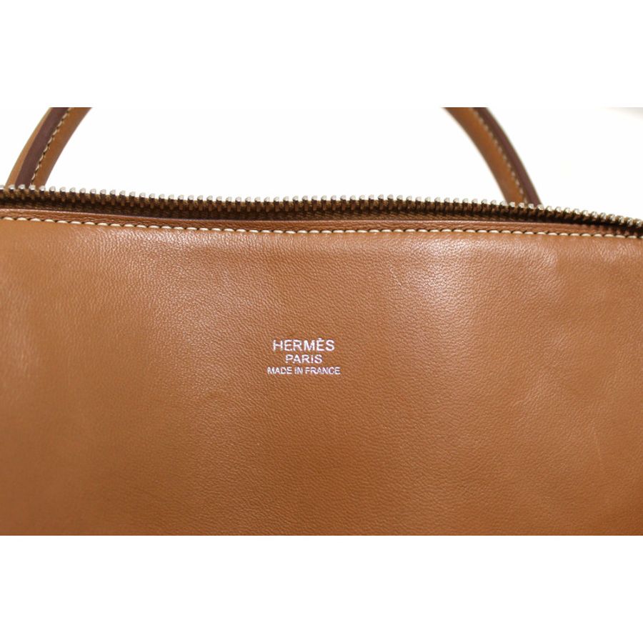 Hermes Brown Taurillon Clemence Bolide 31 Handbag/Shoulder Bag-16