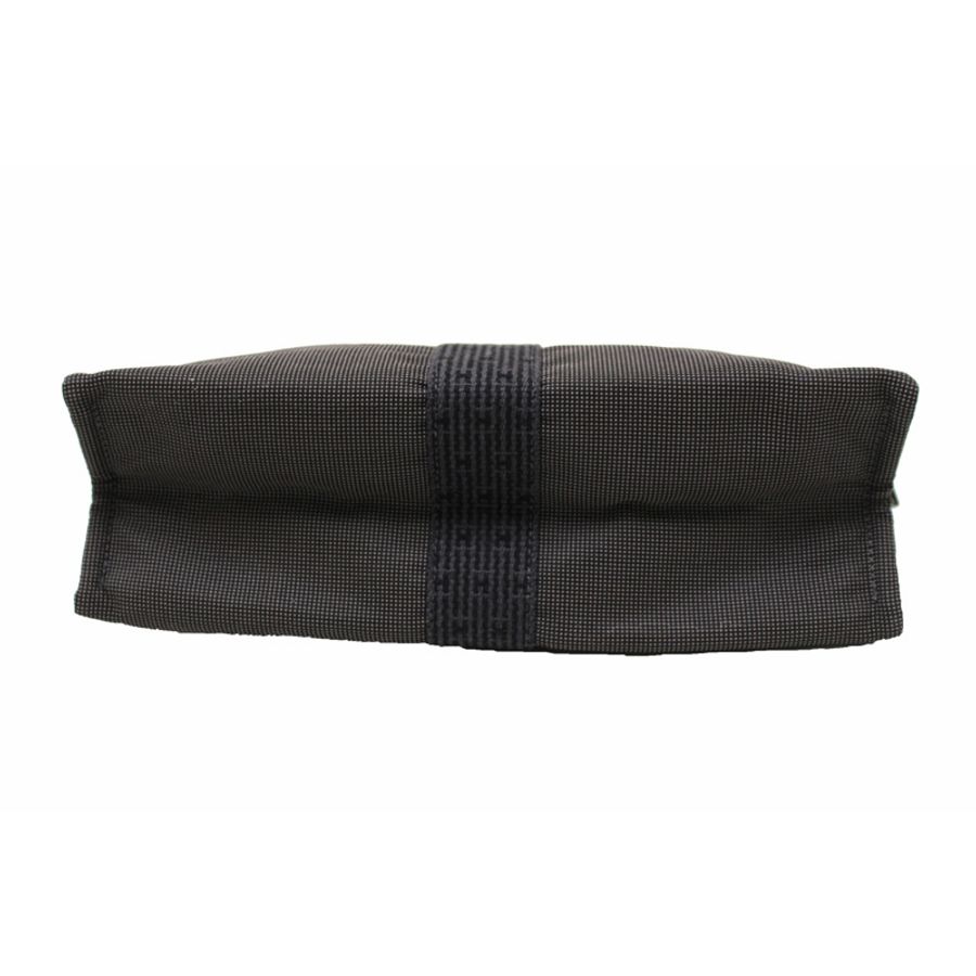 Hermes Grey Toile H Canvas Herline Clutch-8