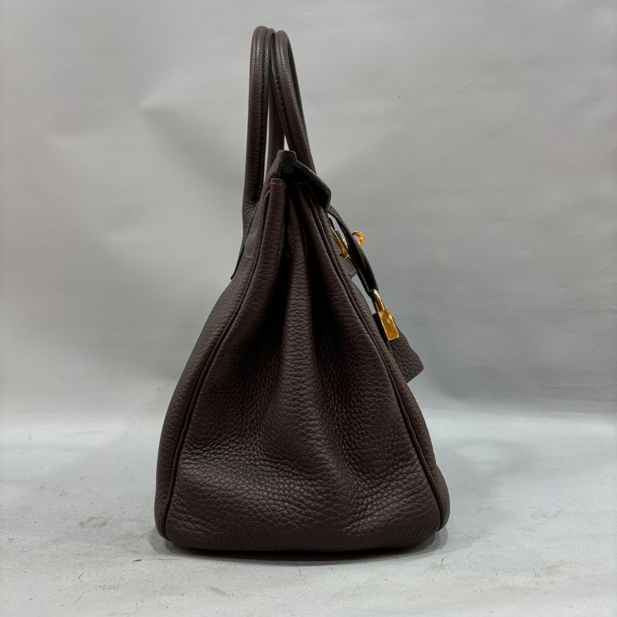 Hermes 深巧克力色Togo皮金釦鉑金Birkin 30 口N刻-1