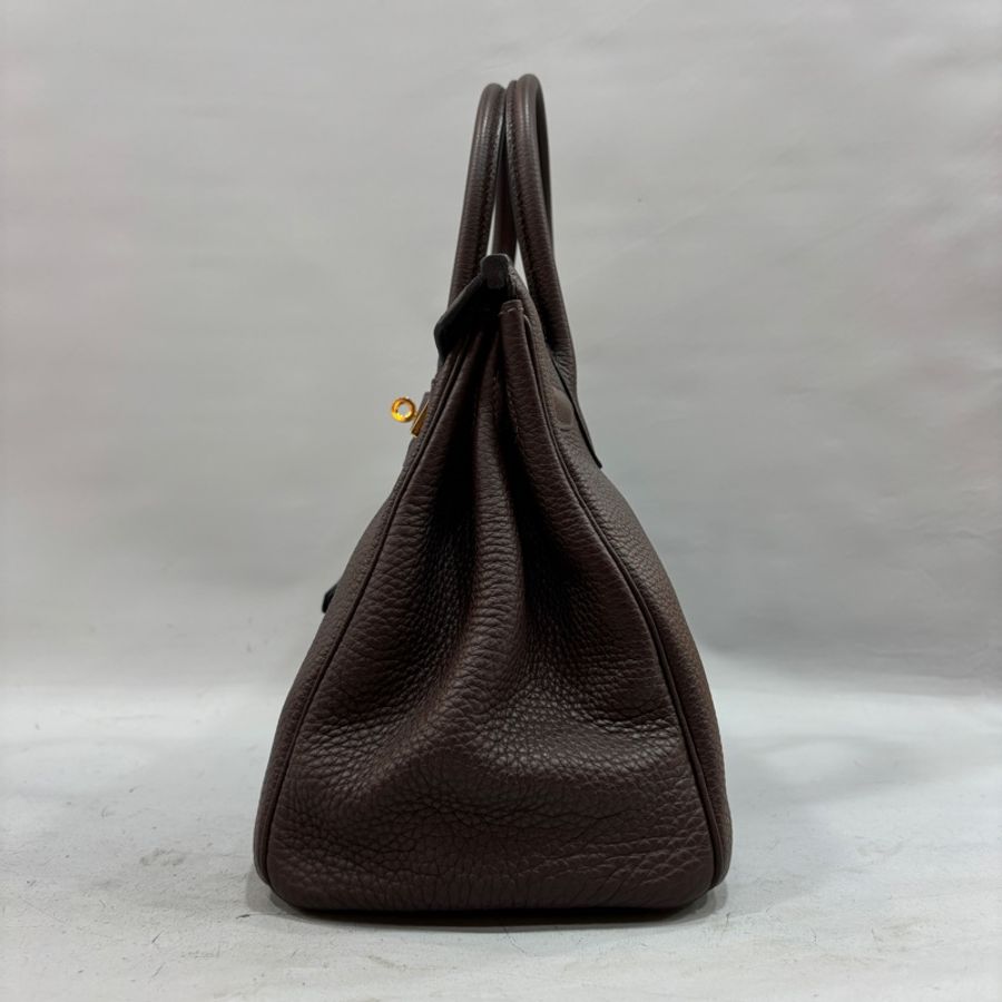 Hermes 深巧克力色Togo皮金釦鉑金Birkin 30 口N刻-3