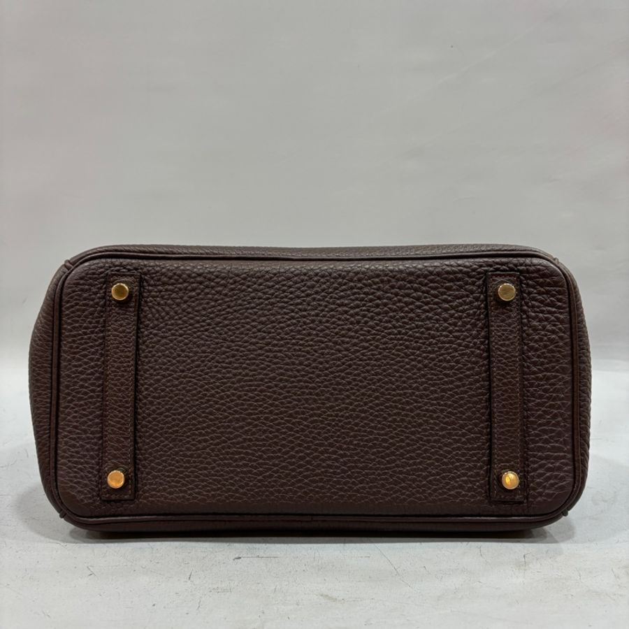 Hermes 深巧克力色Togo皮金釦鉑金Birkin 30 口N刻-4
