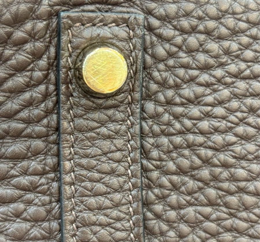 Hermes 深巧克力色Togo皮金釦鉑金Birkin 30 口N刻-42