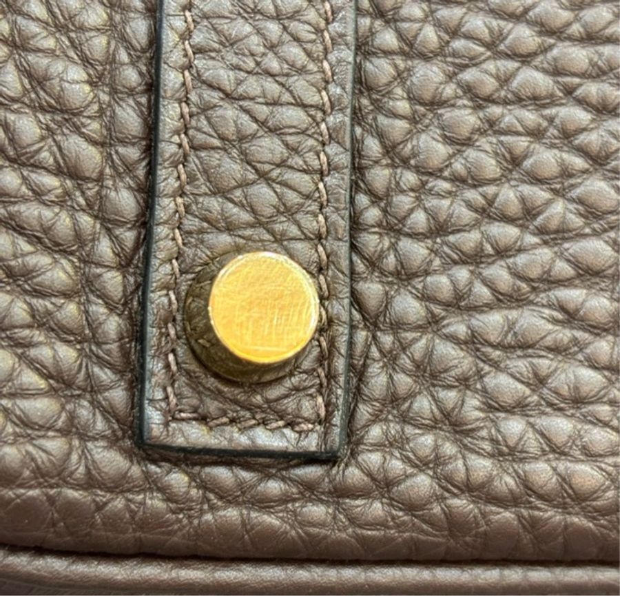 Hermes 深巧克力色Togo皮金釦鉑金Birkin 30 口N刻-43