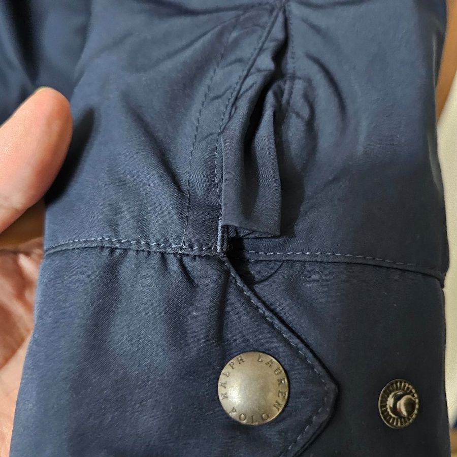 Ralph Lauren 立領防水防風夾克 男款 RL 小馬 logo 外套 隱藏連帽 深藍-8