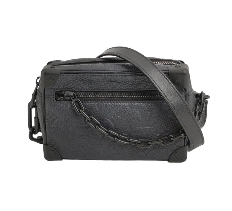 Louis Vuitton (LV)Soft Trunk 老花壓紋,黑盒子堅斜孭包(男裝)-0