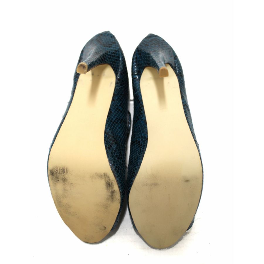 Jimmy Choo Green Snakeskin Embossed Strap Pump Heel size 41-9