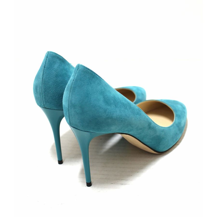 Jimmy Choo Malibu Suede Esme 38 Pumps Heel Size 39.5-2