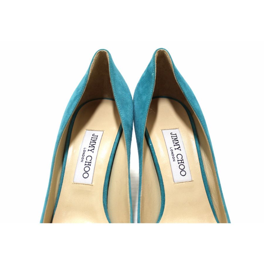 Jimmy Choo Malibu Suede Esme 38 Pumps Heel Size 39.5-5