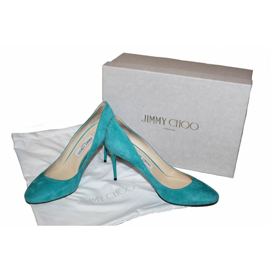 Jimmy Choo Malibu Suede Esme 38 Pumps Heel Size 39.5-9