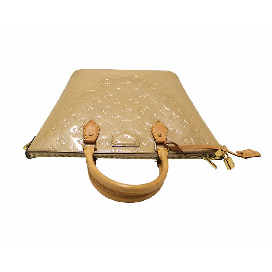 Louis Vuitton Beige Monogram Vernis Leather Montebello MM Tote Bag-5