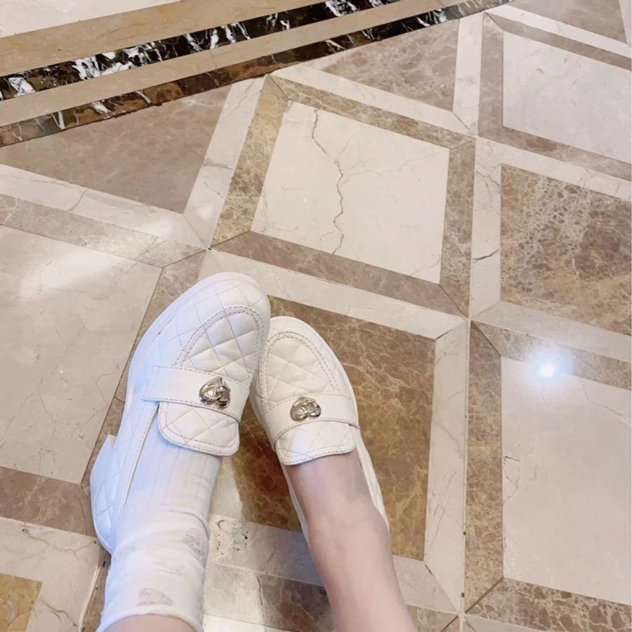 Chanel 菱格紋愛心樂福鞋-4