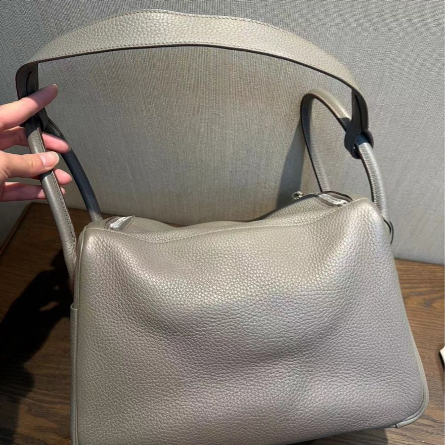 Hermes Lindy 30錫器灰 銀扣-7