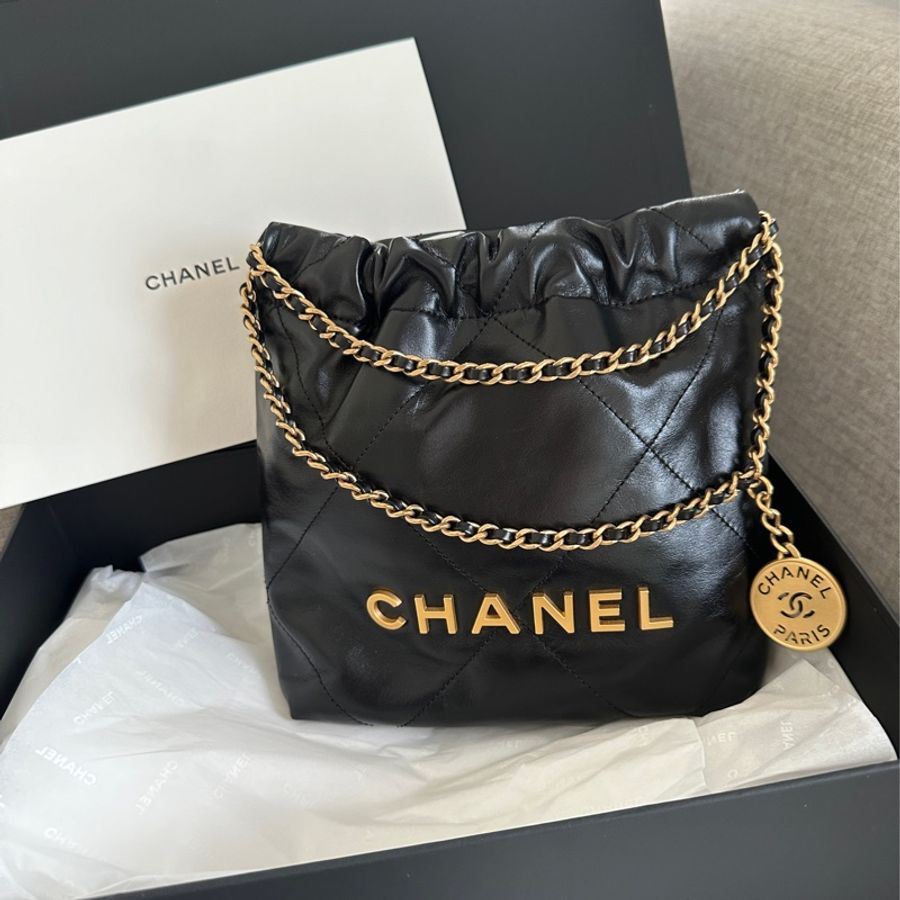 香奈兒 Chanel黑金Mini 22 Bag (AS3980)-0