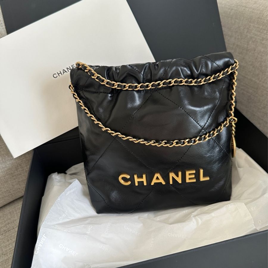 香奈兒 Chanel黑金Mini 22 Bag (AS3980)-4