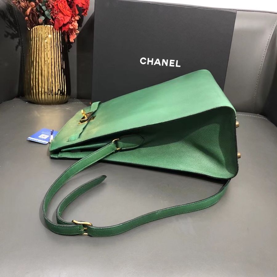 Hermes 愛馬仕 Kelly sport翡翠綠Epsom 皮金扣 GM大號圓圈J刻 中古款-3