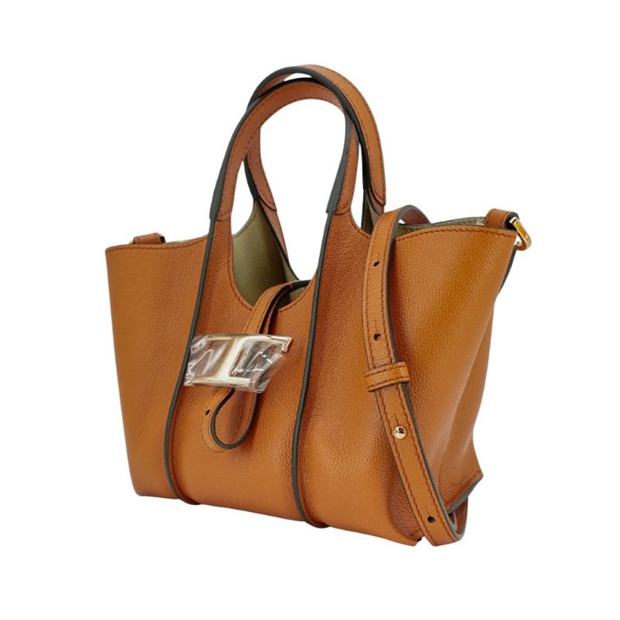 Tod's Timeless Micro 牛皮手提兩用包(棕)-1