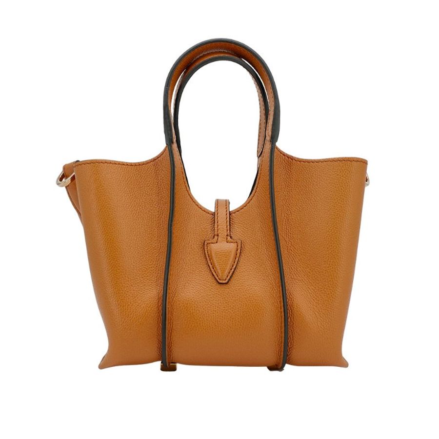 Tod's Timeless Micro 牛皮手提兩用包(棕)-2