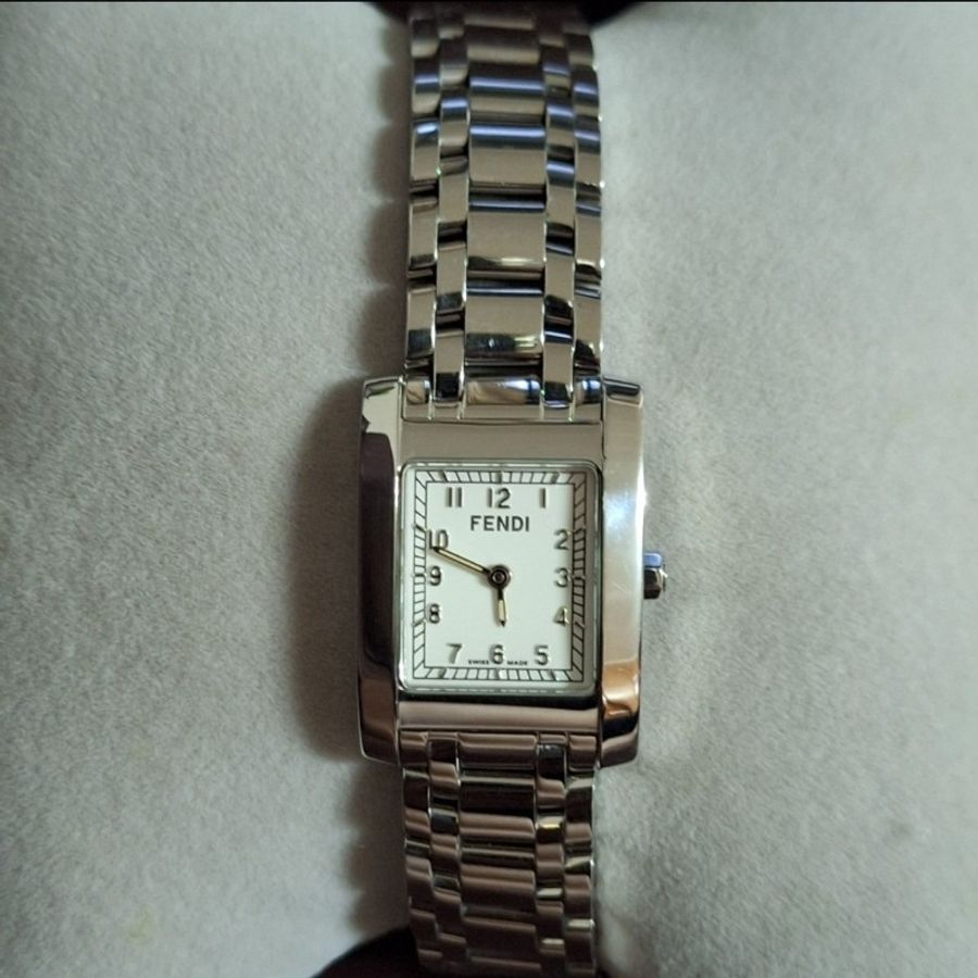 Fendi 7000L 長方形鏈帶腕錶-0